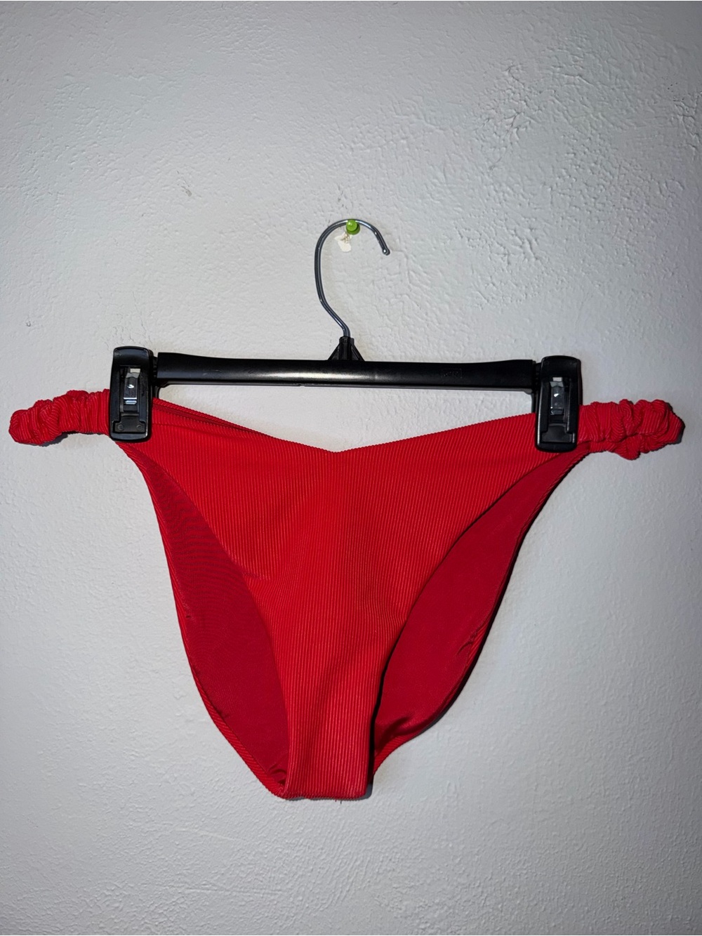 Beach Riot Red Ribbed Bikini Bottom